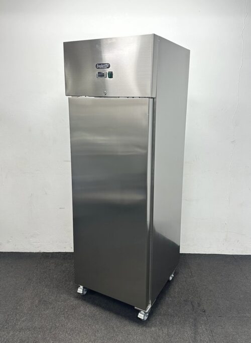 Hire: Upright 430 Litre Stainless Steel Fridge, On Wheels