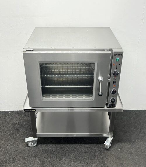 Used Lincat EC08 Convection Oven With Water Injection Button, On Mobile Stand