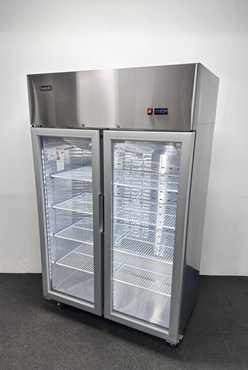 New Foodsville Double Glass Fronted Display Fridge, On Wheels