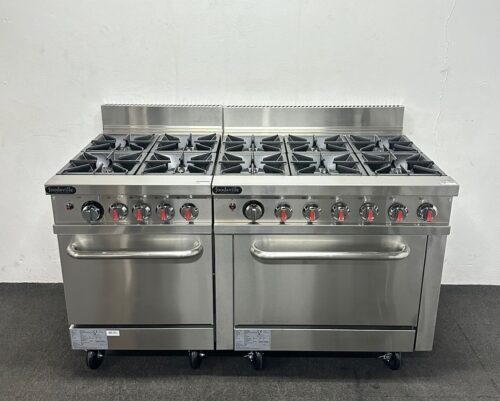New Foodsville 10 Ring Twin Gas Cooker & Twin Gas Oven, On Wheels