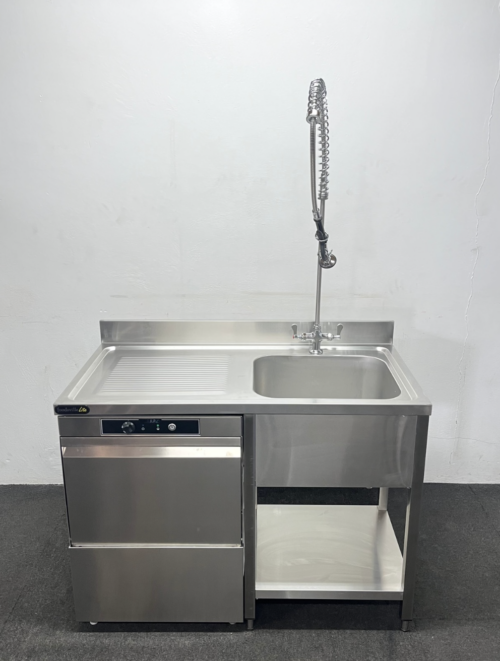 New Foodsville Undercounter Dishwasher/Glasswasher, With Sink & Shower Spray