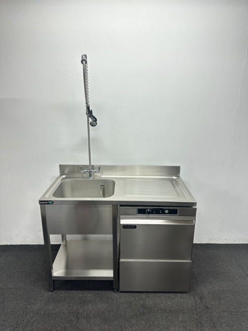 New Foodsville Undercounter Dishwasher/Glasswasher, With Sink & Shower Spray