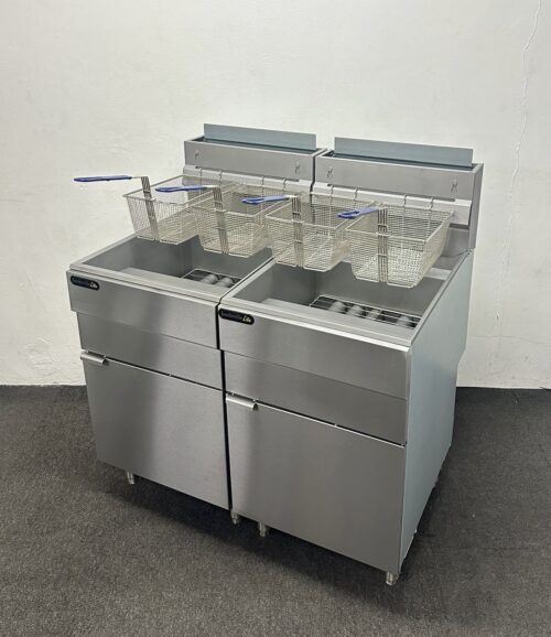 New Foodsville Two Pan Four Basket 10 Burner Gas Fryer