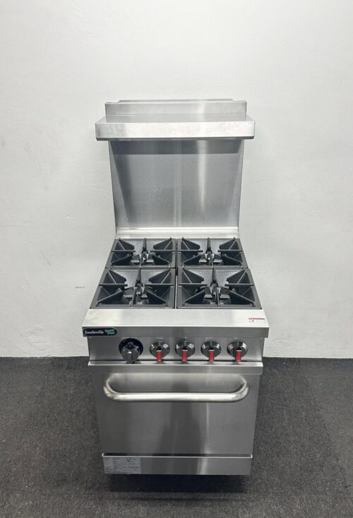 New Foodsville 4 Ring Gas Cooker & Oven, With Backsplash