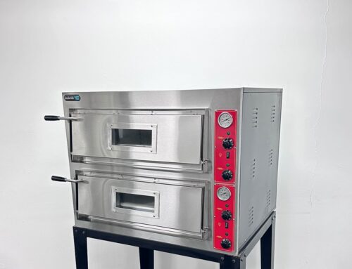 New Foodsville 4+4 Double Stone Deck Electric Pizza Oven