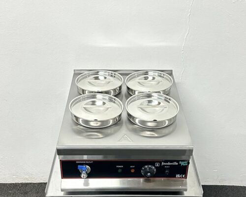 Hire: 4 Pot Bain Marie With Drain Tap – 13 Amp Plug In & Go!