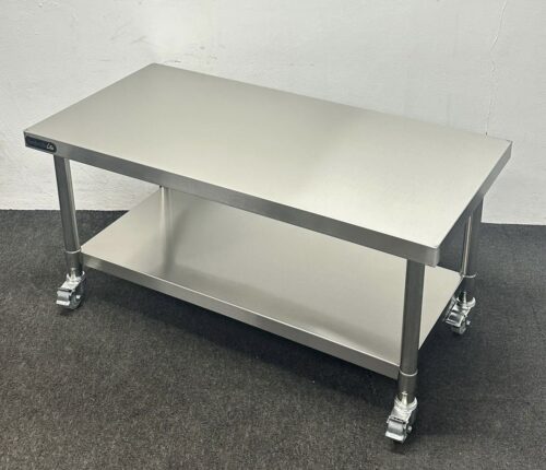 New Foodsville 1200mm Stainless Steel Table, On Wheels