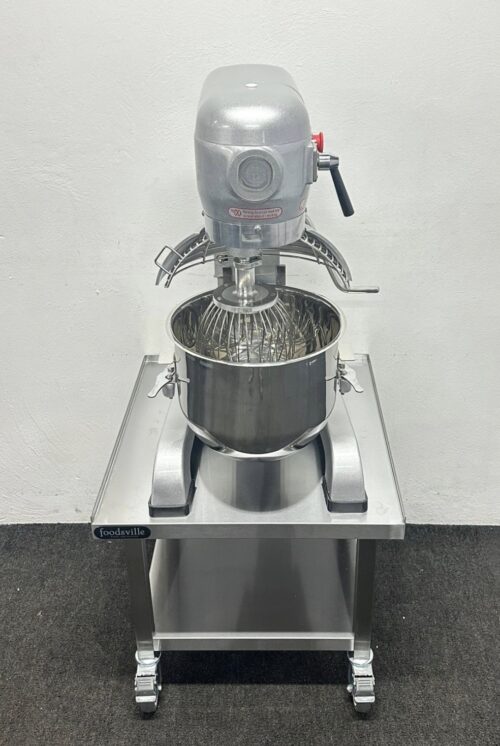 New Foodsville 20 Litre Planetary Mixer With Bowl & Utensils, On Mobile Stand
