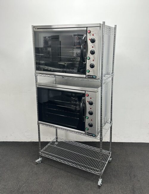 New Foodsville Double Stacked 1/1 GN Convection Ovens, On Mobile Racking Stand
