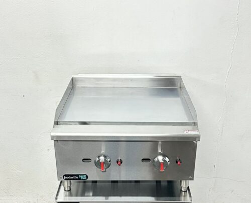 New Foodsville 600mm Heavy Duty Chrome Top Countertop Gas Griddle