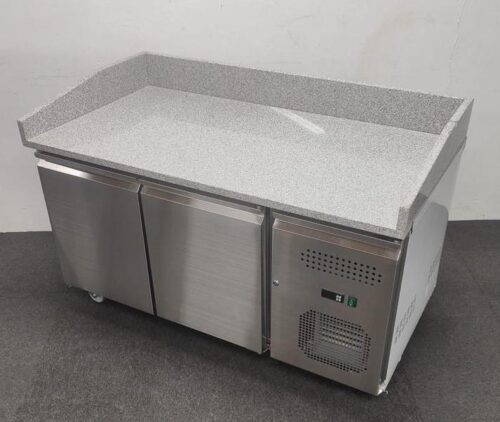 New Foodsville 2 Door Granite Top Counter Fridge, On Wheels