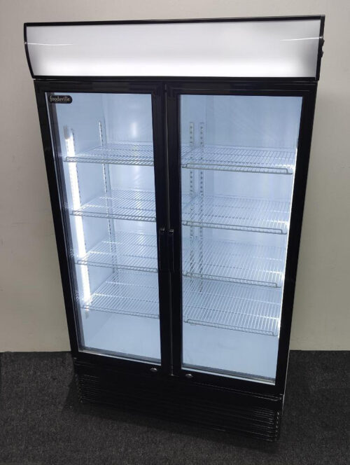 New Foodsville Double Glass Fronted Display Fridge, On Wheels