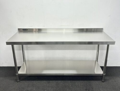 Hire: 1800mm Stainless Steel Wall Table With Undershelf