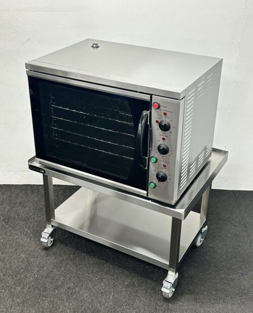 New Foodsville 1/1 GN Countertop Convection Oven, On Mobile Stand