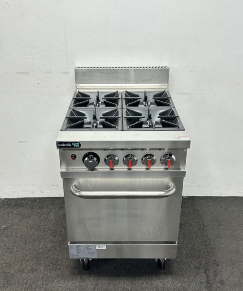 New Foodsville 4 Ring Gas Cooker &  Oven, On Wheels