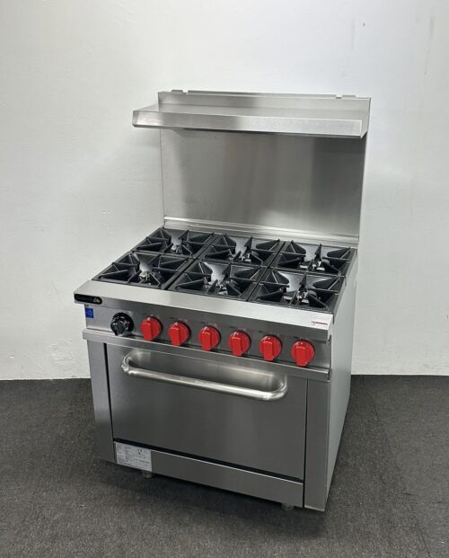 New Foodsville 6 Ring Gas Cooker & Oven, With Backsplash