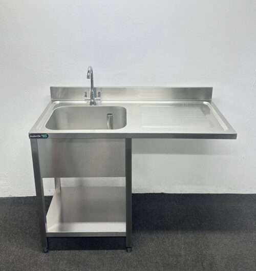 New Foodsville 1200mm Single Bowl Dishwasher Sink - Right Hand Drainer