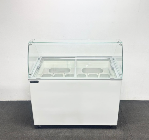 New Foodsville 8-Scoop Hard Ice Cream Display Cabinet on Wheels
