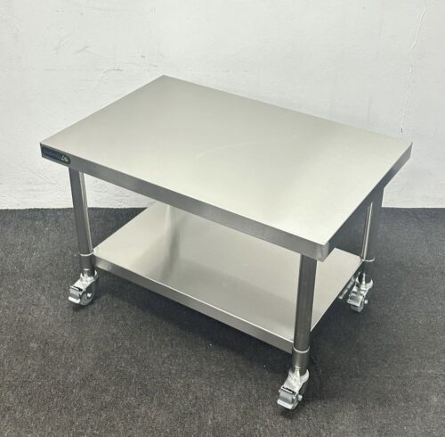 New Foodsville 900mm Stainless Steel Table, On Wheels