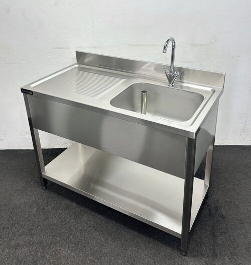 New Foodsville 1200mm Single Bowl Sink – Left Hand Drainer