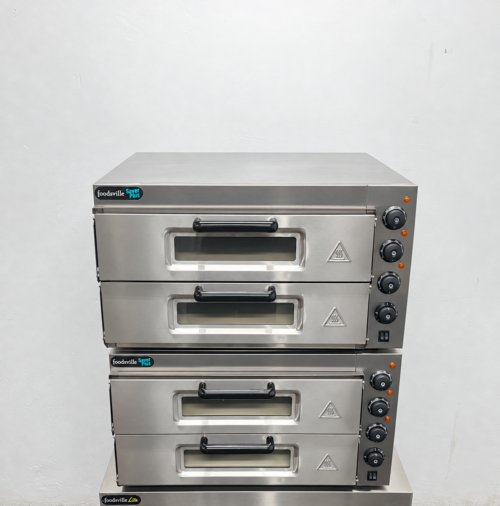 New Foodsville Double Stacked Twin 20″ Deck Electric Pizza Oven